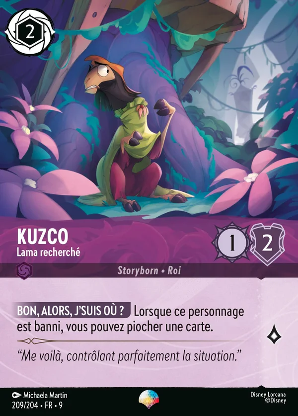 Kuzco - Lama recherché — Disney Lorcana Personnage card from Fabled