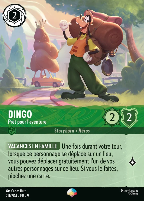 Dingo - Prêt pour l'aventure — Disney Lorcana Personnage card from Fabled