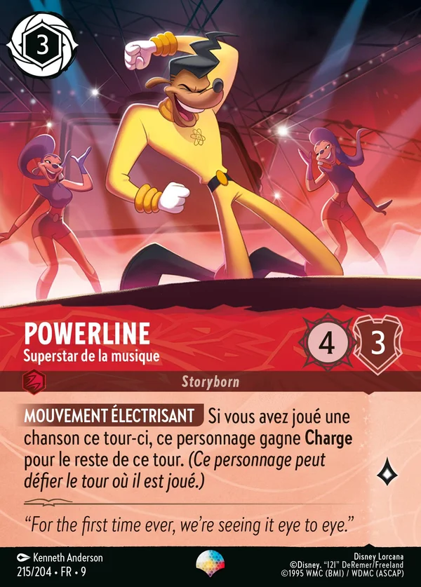 Powerline - Superstar de la musique — Disney Lorcana Personnage card from Fabled