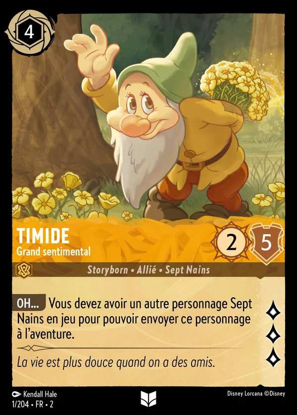 Timide - Grand sentimental — Disney Lorcana Personnage card from Rise of the Floodborn