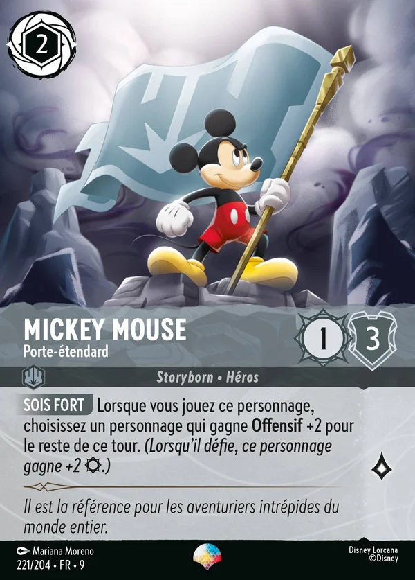 Mickey Mouse - Porte-étendard — Disney Lorcana Personnage card from Fabled