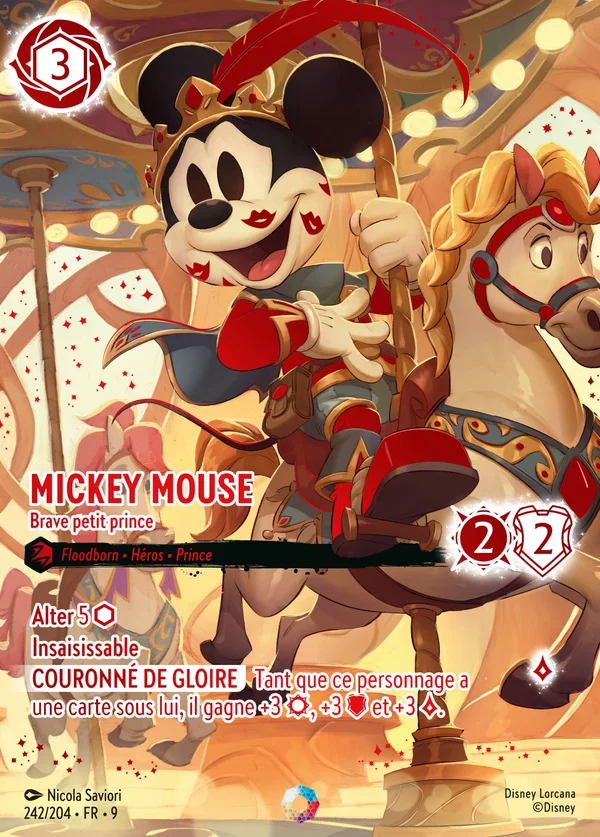 Mickey Mouse - Brave petit prince — Disney Lorcana Personnage card from Fabled