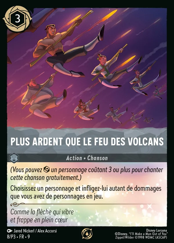 Plus ardent que le feu des volcans — Disney Lorcana Action card from Fabled