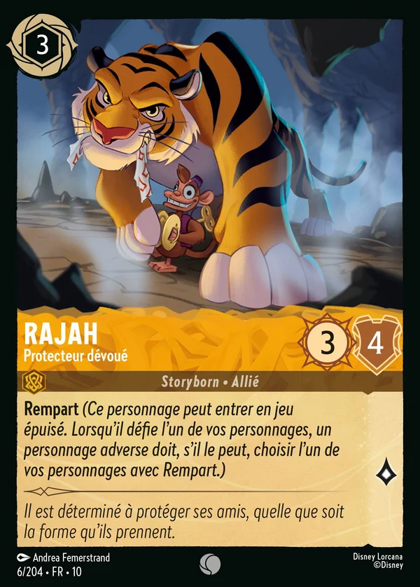 Rajah - Protecteur dévoué — Disney Lorcana Personnage card from Whispers in the Well