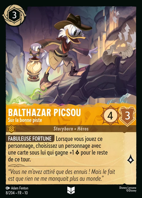 Balthazar Picsou - Sur la bonne piste — Disney Lorcana Personnage card from Whispers in the Well