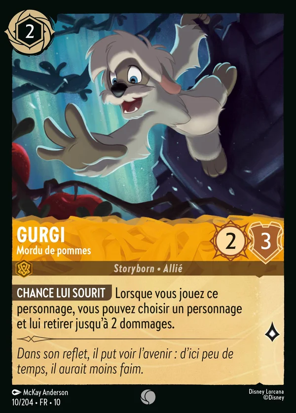 Gurgi - Mordu de pommes — Disney Lorcana Personnage card from Whispers in the Well
