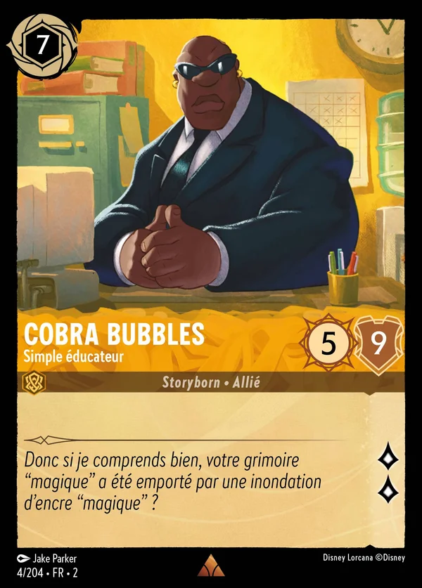 Cobra Bubbles - Simple éducateur — Disney Lorcana Personnage card from Rise of the Floodborn