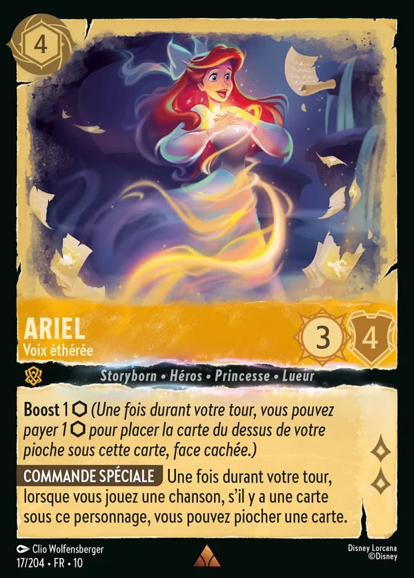 Ariel - Voix éthérée — Disney Lorcana Personnage card from Whispers in the Well