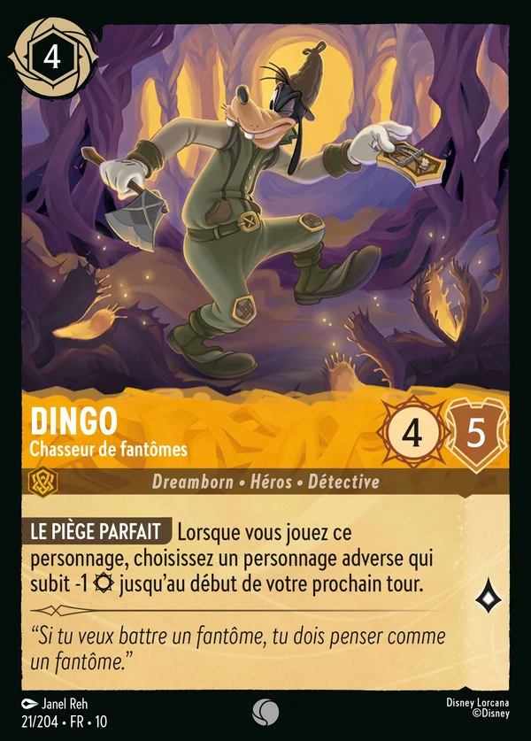 Dingo - Chasseur de fantômes — Disney Lorcana Personnage card from Whispers in the Well