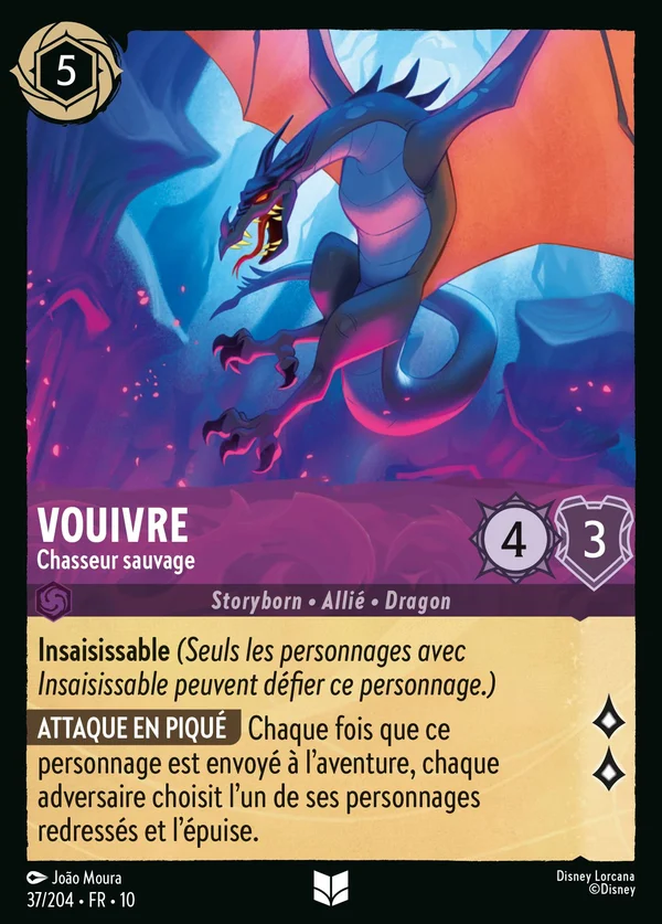 Vouivre - Chasseur sauvage — Disney Lorcana Personnage card from Whispers in the Well