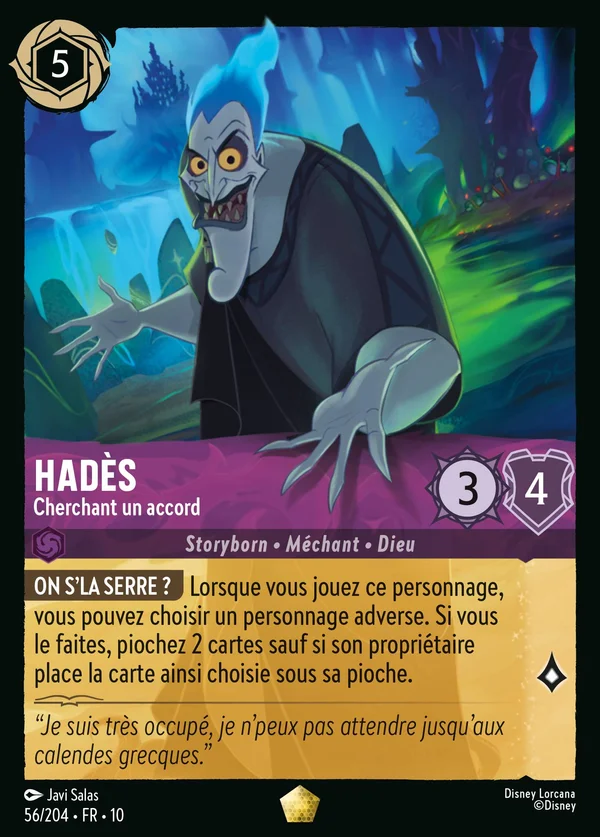 Hadès - Cherchant un accord — Disney Lorcana Personnage card from Whispers in the Well