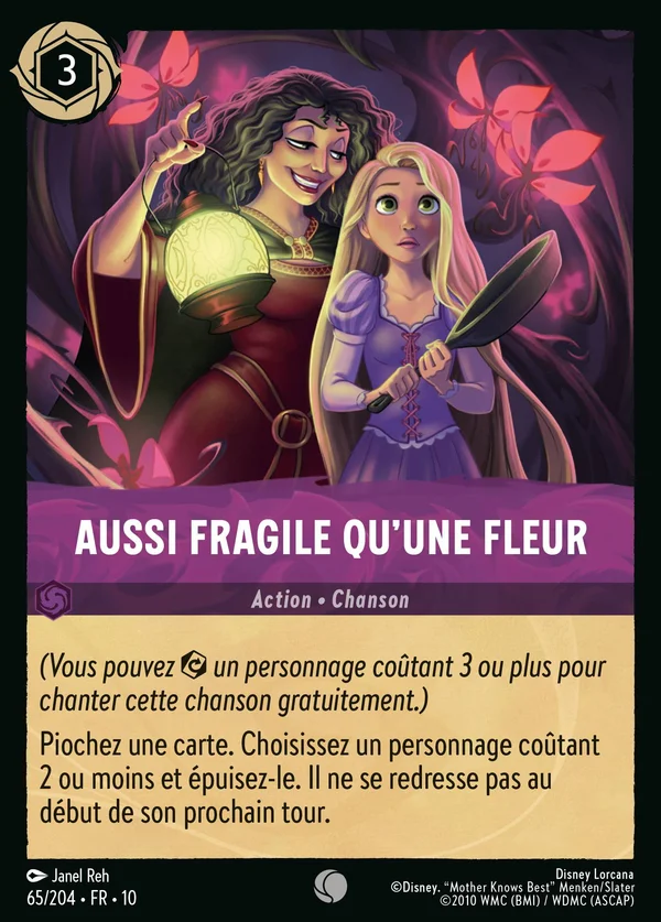 Aussi fragile qu'une fleur — Disney Lorcana Action card from Whispers in the Well