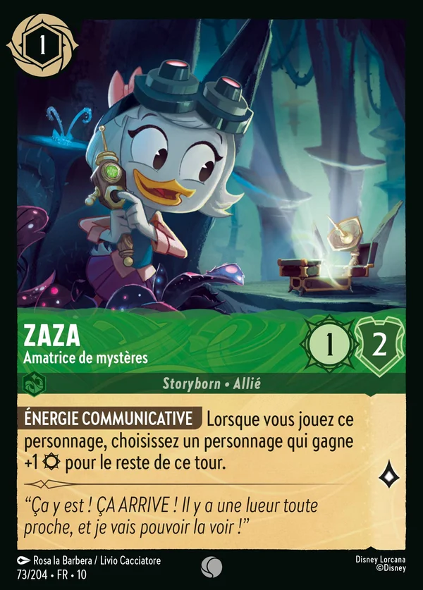 Zaza - Amatrice de mystères — Disney Lorcana Personnage card from Whispers in the Well
