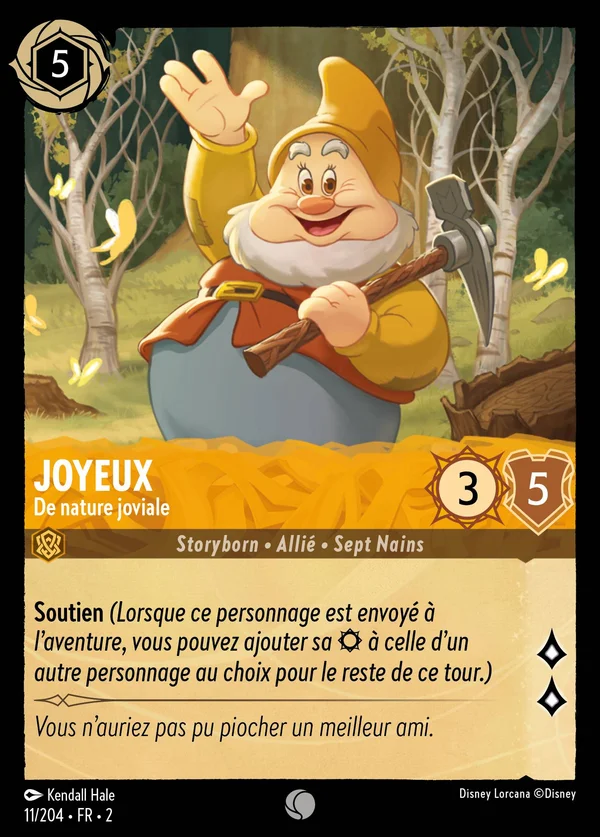 Joyeux - De nature joviale — Disney Lorcana Personnage card from Rise of the Floodborn