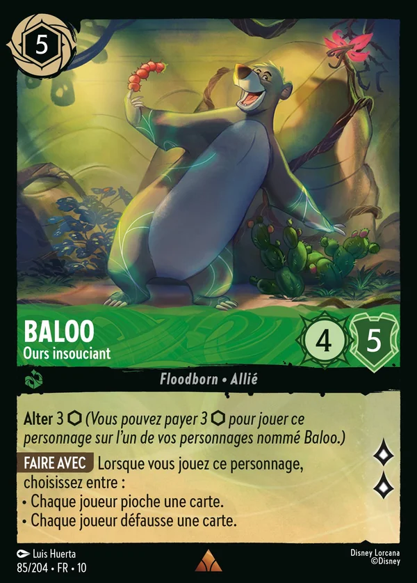 Baloo - Ours insouciant — Disney Lorcana Personnage card from Whispers in the Well