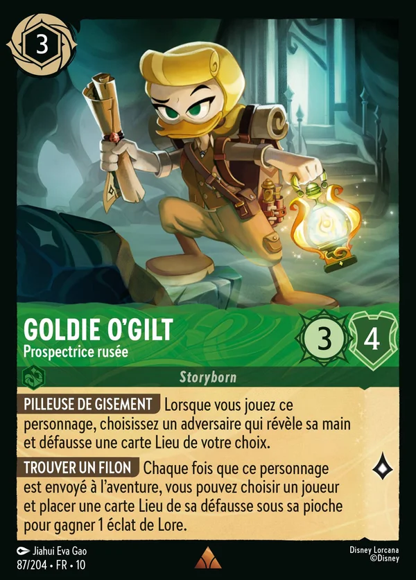 Goldie O'Gilt - Prospectrice rusée — Disney Lorcana Personnage card from Whispers in the Well
