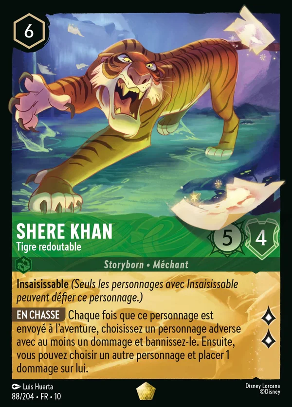 Shere Khan - Tigre redoutable — Disney Lorcana Personnage card from Whispers in the Well