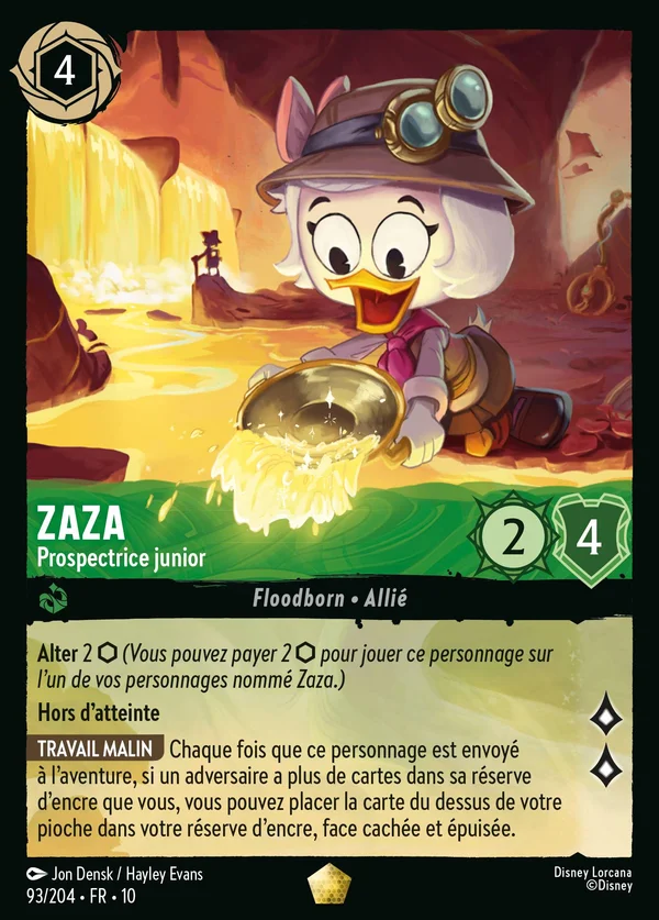 Zaza - Prospectrice junior — Disney Lorcana Personnage card from Whispers in the Well