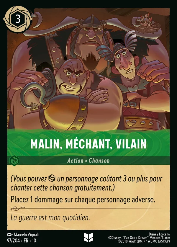 Malin, méchant, vilain — Disney Lorcana Action card from Whispers in the Well