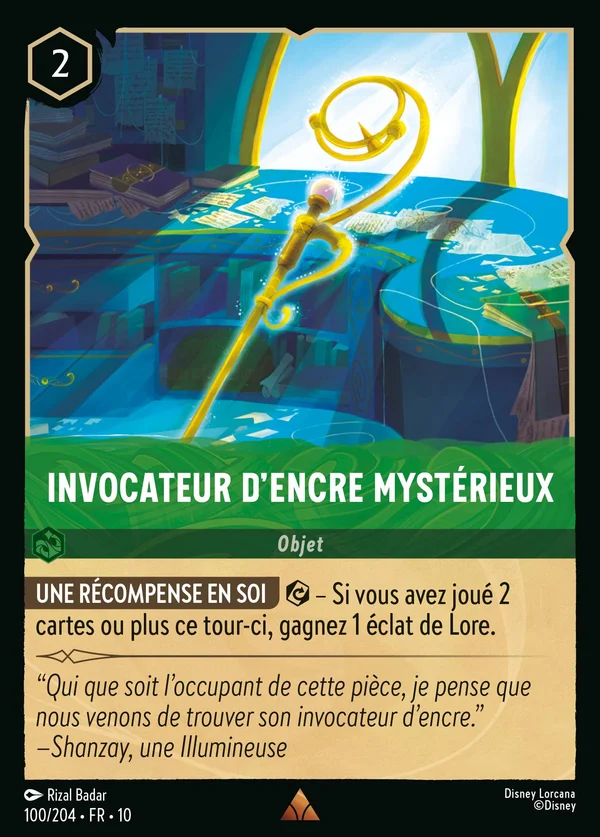Invocateur d'encre mystérieux — Disney Lorcana Objet card from Whispers in the Well