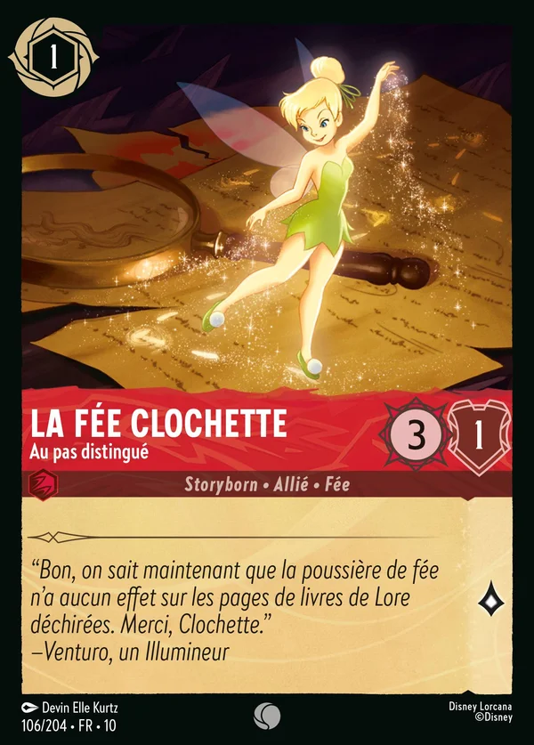 La Fée Clochette - Au pas distingué — Disney Lorcana Personnage card from Whispers in the Well