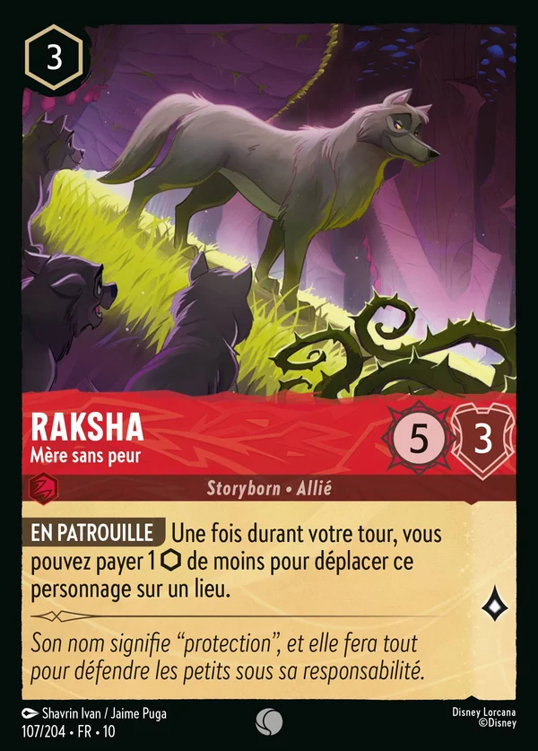 Raksha - Mère sans peur — Disney Lorcana Personnage card from Whispers in the Well