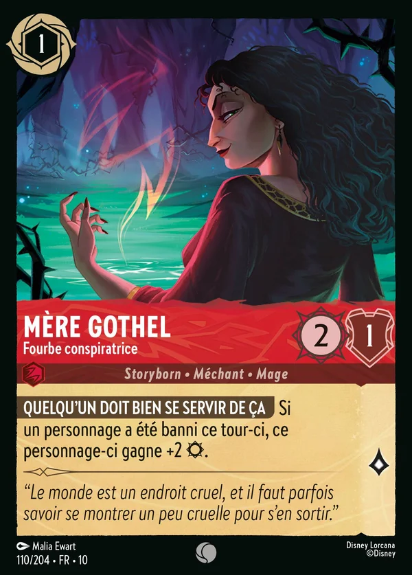 Mère Gothel - Fourbe conspiratrice — Disney Lorcana Personnage card from Whispers in the Well