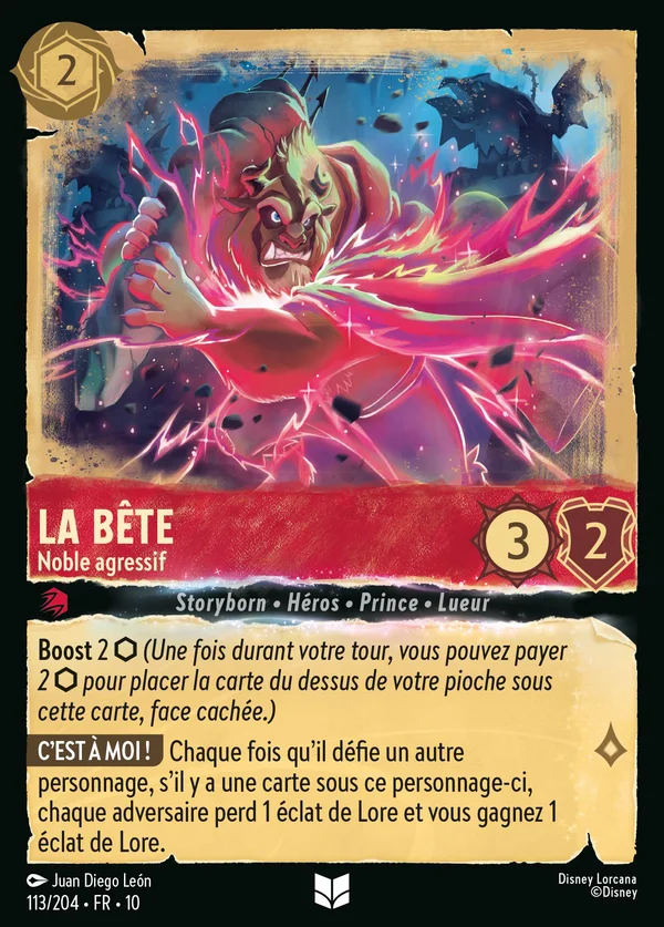 La Bête - Noble agressif — Disney Lorcana Personnage card from Whispers in the Well
