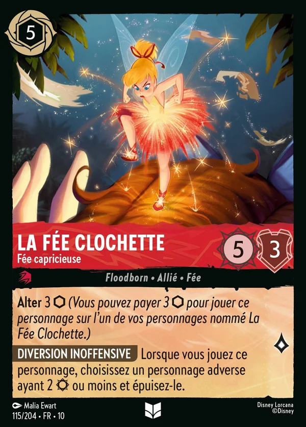 La Fée Clochette - Fée capricieuse — Disney Lorcana Personnage card from Whispers in the Well
