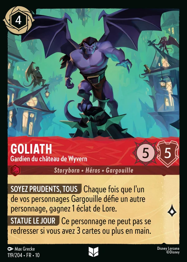 Goliath - Gardien du château de Wyvern — Disney Lorcana Personnage card from Whispers in the Well
