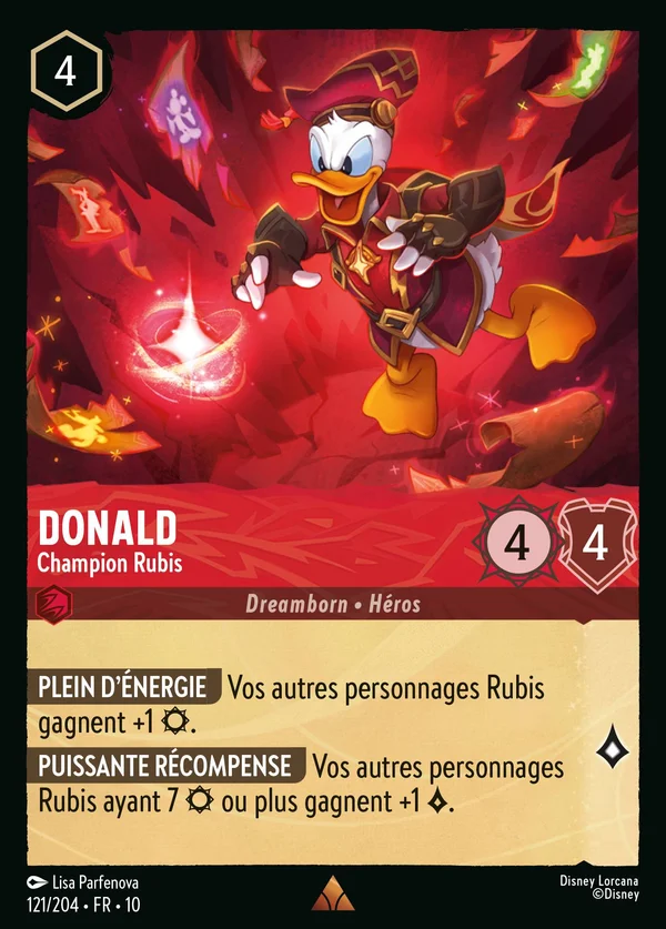 Donald - Champion Rubis — Disney Lorcana Personnage card from Whispers in the Well