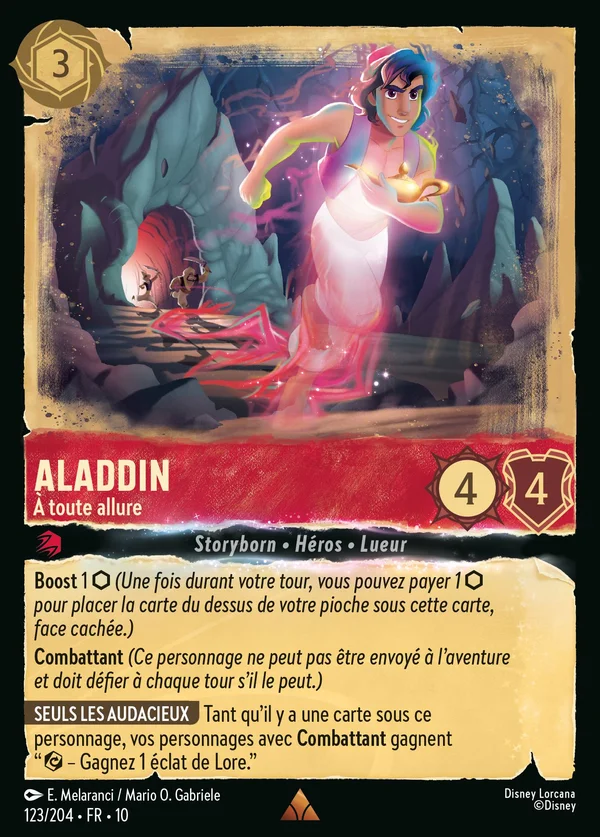 Aladdin - À toute allure — Disney Lorcana Personnage card from Whispers in the Well