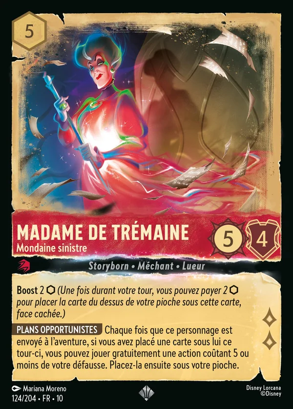 Madame de Trémaine - Mondaine sinistre — Disney Lorcana Personnage card from Whispers in the Well