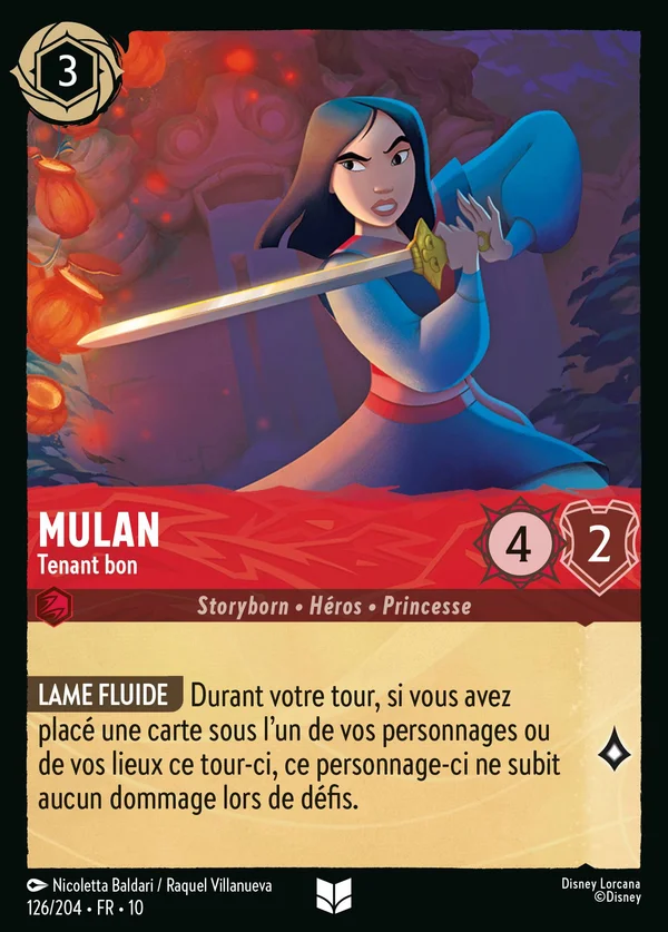 Mulan - Tenant bon — Disney Lorcana Personnage card from Whispers in the Well