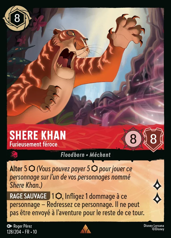 Shere Khan - Furieusement féroce — Disney Lorcana Personnage card from Whispers in the Well