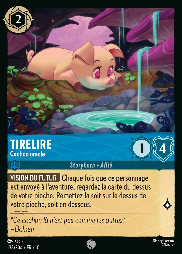 Tirelire - Cochon oracle — Disney Lorcana Personnage card from Whispers in the Well
