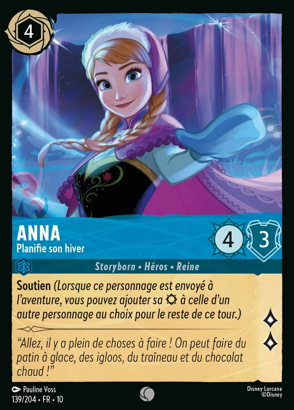 Anna - Planifie son hiver — Disney Lorcana Personnage card from Whispers in the Well