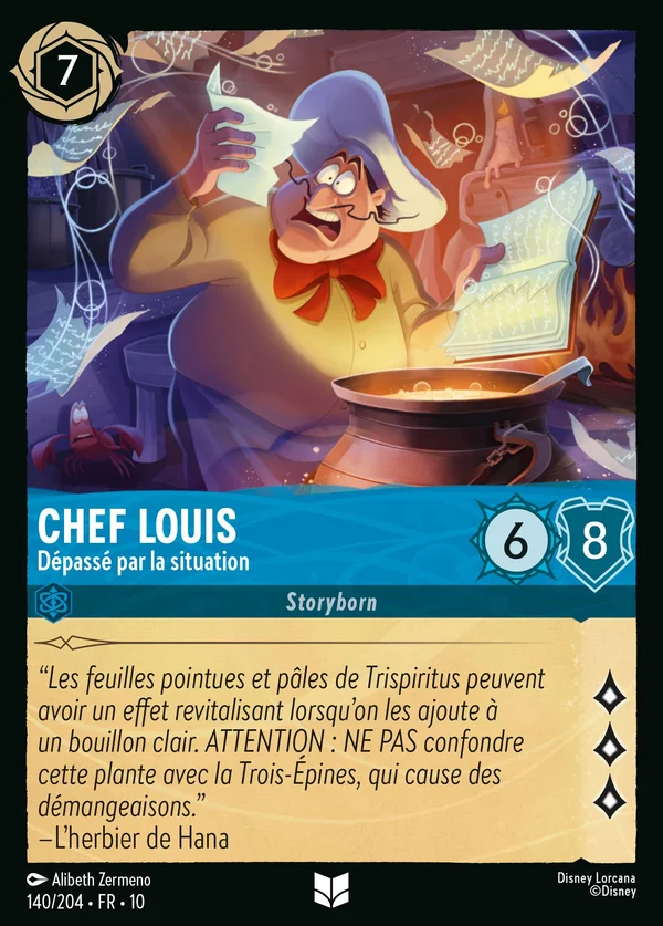 Chef Louis - Dépassé par la situation — Disney Lorcana Personnage card from Whispers in the Well