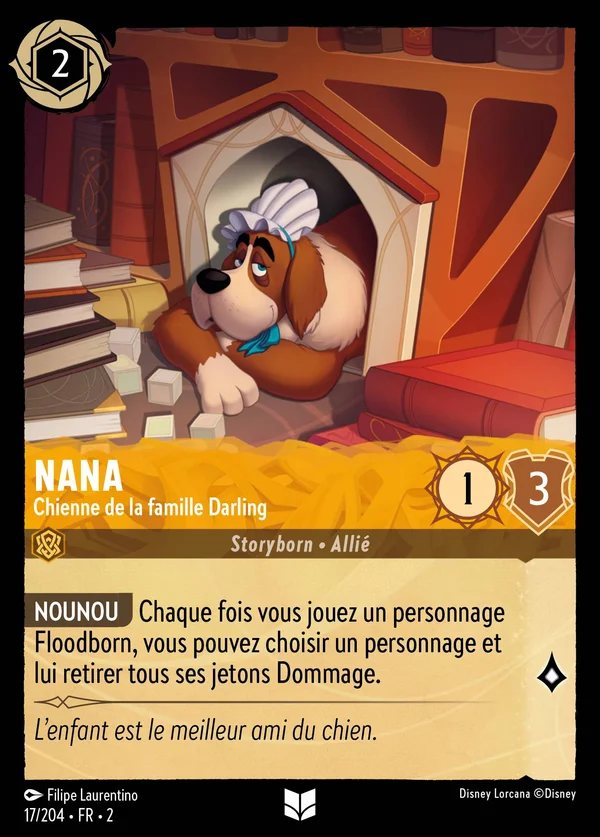 Nana - Chienne de la famille Darling — Disney Lorcana Personnage card from Rise of the Floodborn
