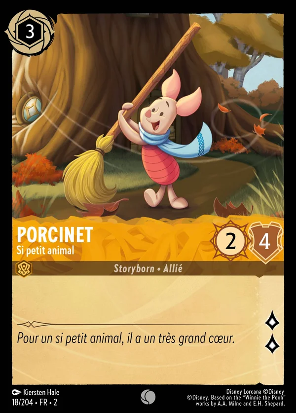 Porcinet - Si petit animal — Disney Lorcana Personnage card from Rise of the Floodborn