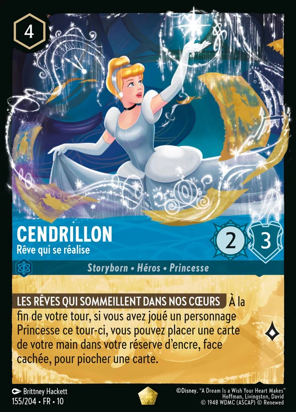 Cendrillon - Rêve qui se réalise — Disney Lorcana Personnage card from Whispers in the Well