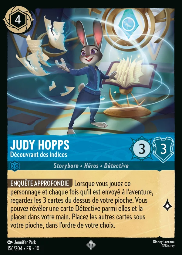 Judy Hopps - Découvrant des indices — Disney Lorcana Personnage card from Whispers in the Well