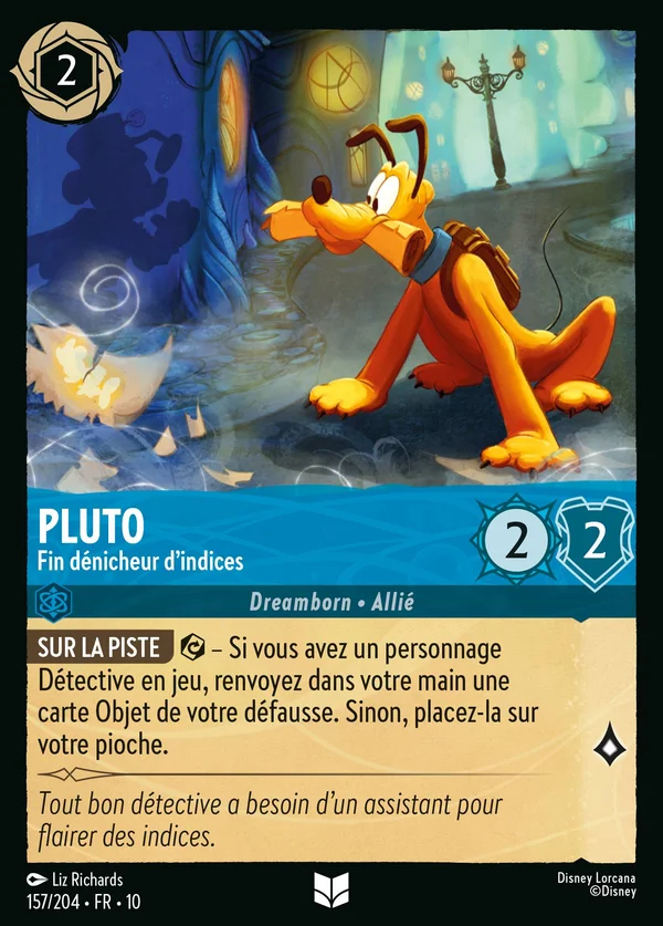 Pluto - Fin dénicheur d'indices — Disney Lorcana Personnage card from Whispers in the Well