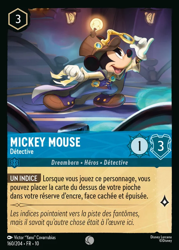 Mickey Mouse - Détective — Disney Lorcana Personnage card from Whispers in the Well
