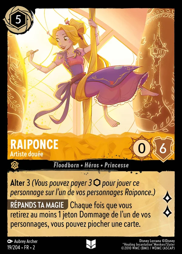Raiponce - Artiste douée — Disney Lorcana Personnage card from Rise of the Floodborn