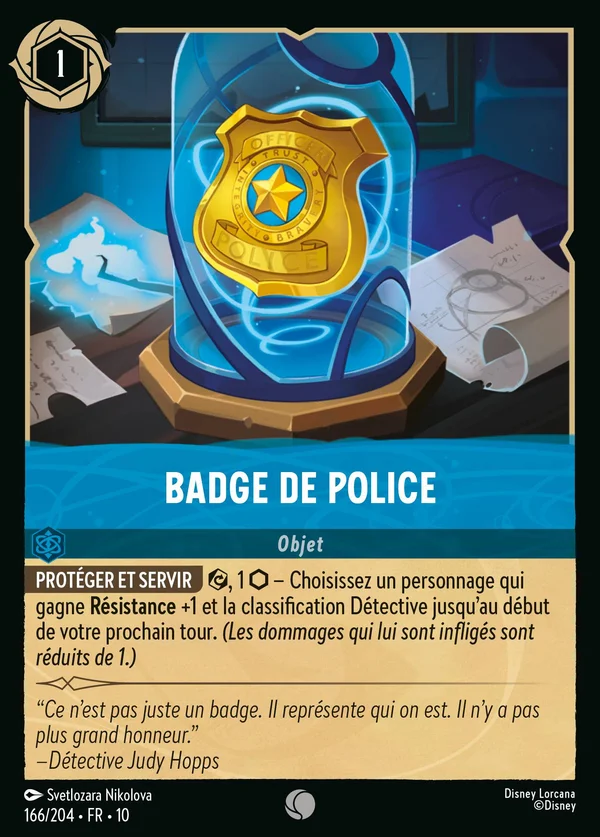 Badge de police — Disney Lorcana Objet card from Whispers in the Well