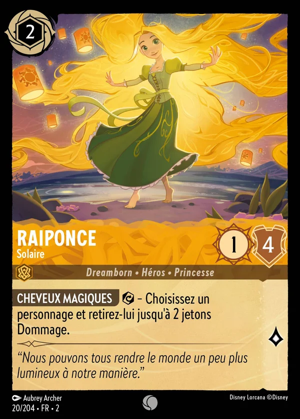 Raiponce - Solaire — Disney Lorcana Personnage card from Rise of the Floodborn
