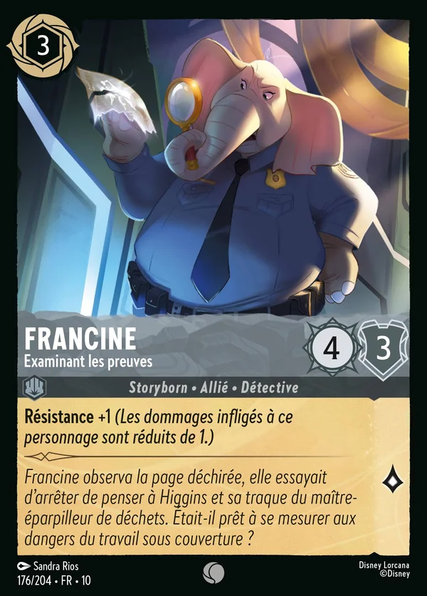 Francine - Examinant les preuves — Disney Lorcana Personnage card from Whispers in the Well