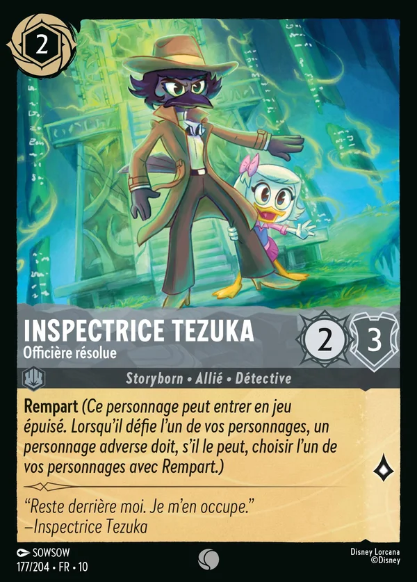 Inspectrice Tezuka - Officière résolue — Disney Lorcana Personnage card from Whispers in the Well