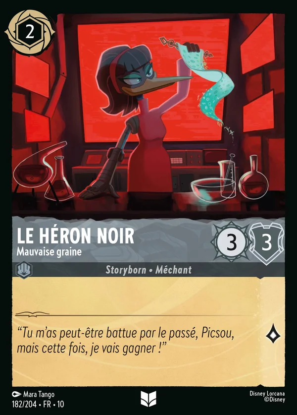 Le Héron noir - Mauvaise graine — Disney Lorcana Personnage card from Whispers in the Well